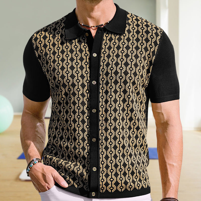 Men Jacquard Cardigan
