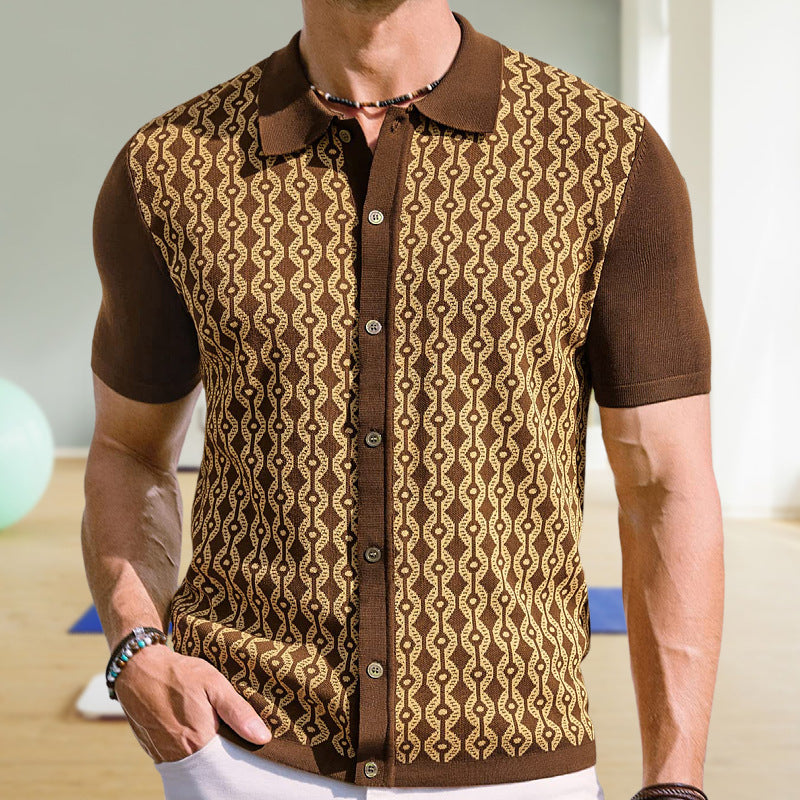 Men Jacquard Cardigan