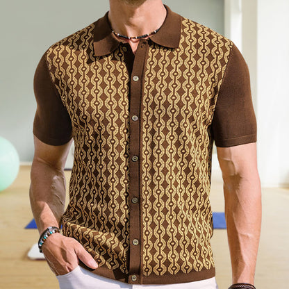 Men Jacquard Cardigan