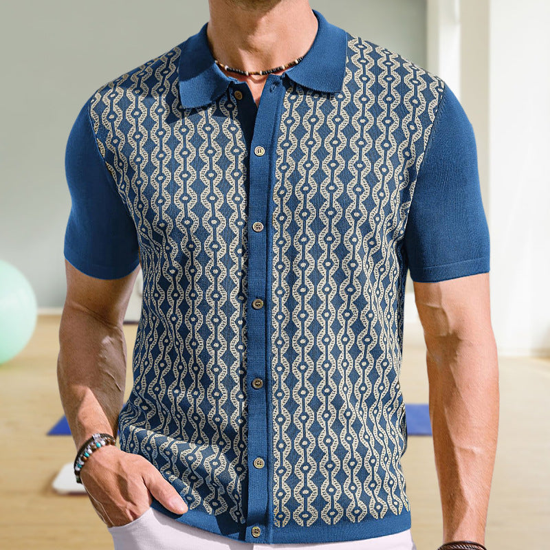 Men Jacquard Cardigan