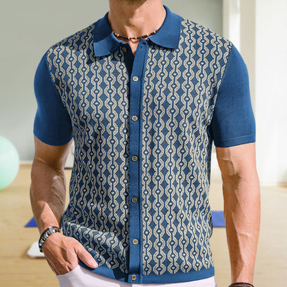 Men Jacquard Cardigan