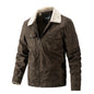 Men's Suede Top Cashmere Lapel Jacket