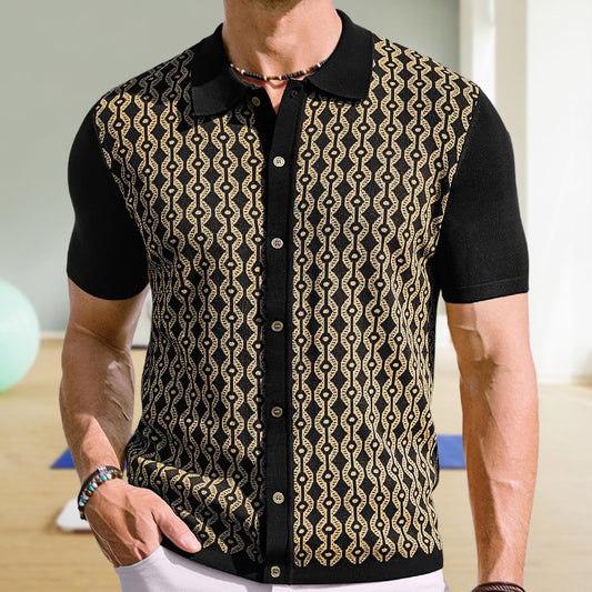 Men Jacquard Cardigan