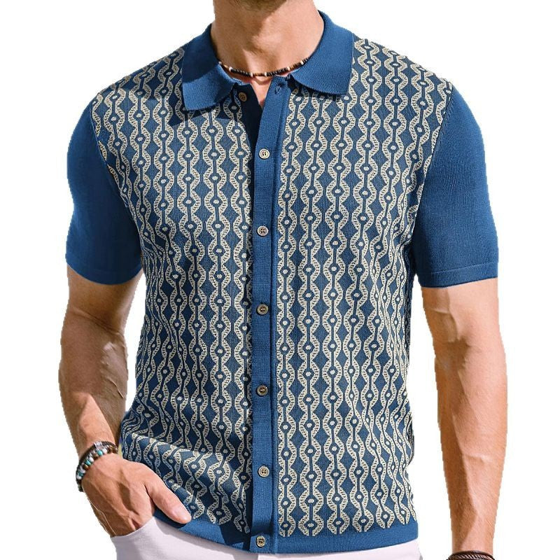 Men Jacquard Cardigan